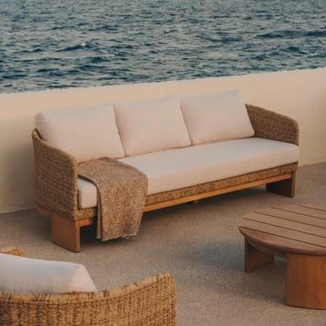 *WOONWINKEL* Kave Home Xoriguer Design Tuinbank Rotan Met Ku beschikbaar voor biedingen