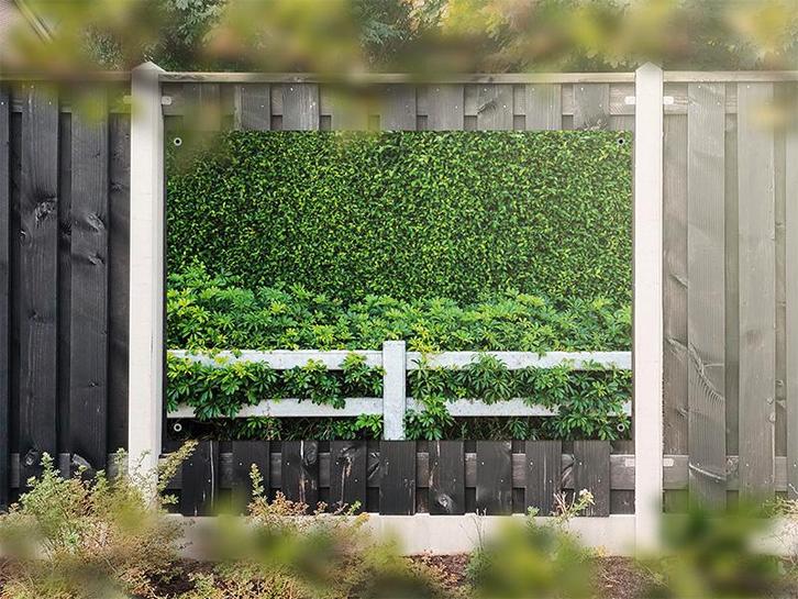 NR 1305: Tuinposter Hedera met hek 120x180cm, Tuin en Terras, Tuinwanddecoratie, Nieuw