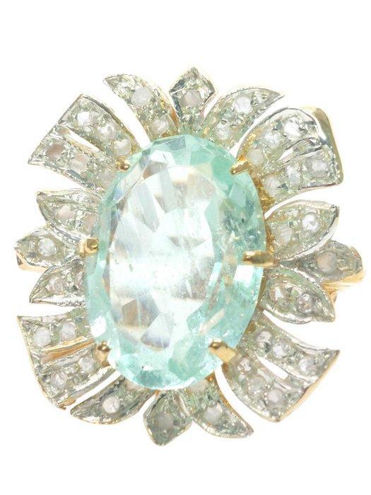 Zonder Minimumprijs - Ring - 9 kt. Geel goud, Zilver, Sieraden, Tassen en Uiterlijk, Ringen