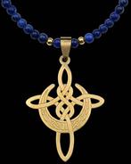 Lapis lazuli - Kruis Celtique, Maan - Spirituele connectie, Antiek en Kunst