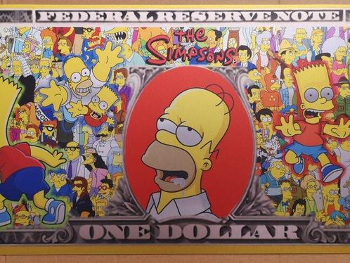 Anthony Dubois (1979) - The Simpsons Dollar, Antiek en Kunst, Kunst | Schilderijen | Modern