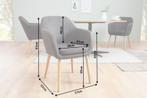 Design armleuningstoel SUPREME vintage grijs met massief, Huis en Inrichting, Stoelen, Ophalen of Verzenden, Nieuw