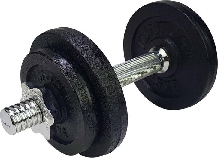 Tunturi Dumbell Gietijzer totaal 10kg - Halterset met, Sport en Fitness, Fitnessmaterialen, Zo goed als nieuw, Ophalen of Verzenden