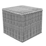 Toscane bijzettafel 50x50xH45 cm wit grijs, Tuin en Terras, Ophalen of Verzenden, Nieuw