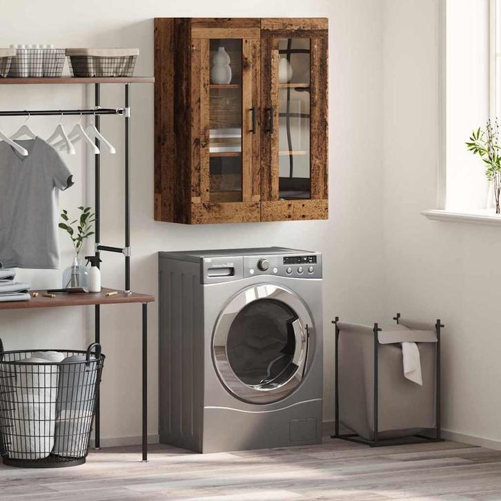 vidaXL Dressoir Bruin 69.5 x 34 x 90 cm Bewerkt hout, Huis en Inrichting, Kasten | Dressoirs, Nieuw, Minder dan 50 cm, Overige houtsoorten