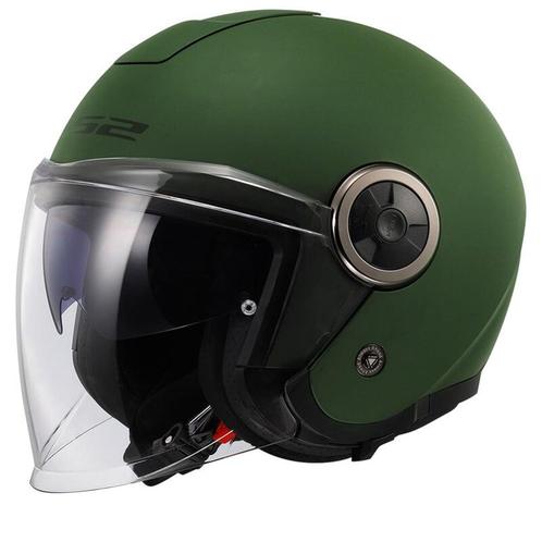 LS2 OF620 Classy Solid Mat Legergroen Jethelm, Motoren, Kleding | Motorhelmen, Jethelm, Heren, XXL, Nieuw met kaartje, Overige merken