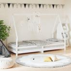 vidaXL Kinderbedframe 80x200 cm massief grenenhout wit, Kinderen en Baby's, Kinderkamer | Bedden, Verzenden, Nieuw