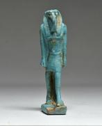 Oud-Egyptisch Faience Nieuw Koninkrijk Amulet van God Thoth, Antiek en Kunst