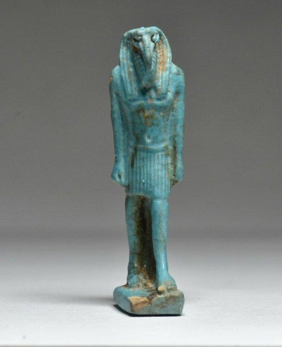 Oud-Egyptisch Faience Nieuw Koninkrijk Amulet van God Thoth, Antiek en Kunst, Antiek | Overige Antiek