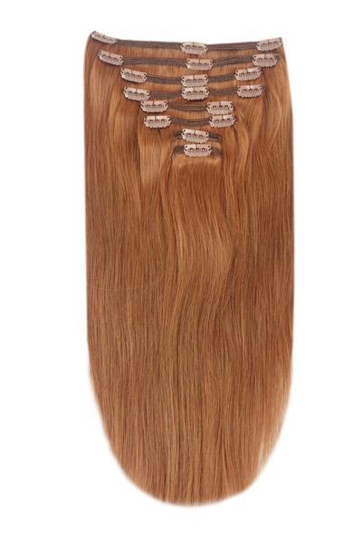 Remy Human Hair extensions straight 18 - rood 30#, Sieraden, Tassen en Uiterlijk, Uiterlijk | Haarverzorging