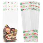 Fako Bijoux - Blokbodemzakjes Plastic Kerst - 80x50x250mm -, Verzenden, Nieuw