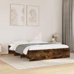 vidaXL Bedframe zonder matras hout gerookt eikenkleurig, Huis en Inrichting, Bruin, Verzenden, Overige maten, 200 cm