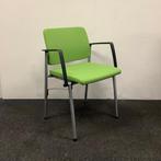 Complete set 2x Ahrend 312 vergaderstoelen, groen - grijs, Ophalen of Verzenden, Gebruikt, Zwart, Stof