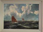 Hollandse School (XX) - Zeilschepen op Zee, Antiek en Kunst, Kunst | Schilderijen | Klassiek