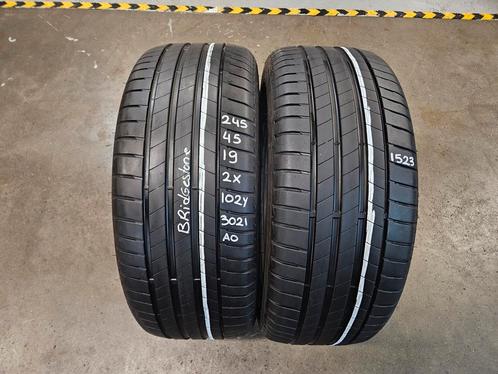 245/45/19 102Y BRIDGESTONE T005 AO D21/23 7MM PROFIEL, Auto-onderdelen, Banden en Velgen, 19 inch, Erkend duurzaam, Zomerbanden