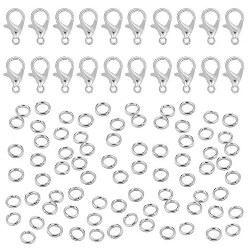 Fako Bijoux® - Karabijn Sluitingen 12mm & Ringetjes 5mm -, Hobby en Vrije tijd, Kralen en Sieraden maken, Verzenden