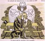 Spotprent Samenwerking tussen gelovige politici bij kabin..., Antiek en Kunst, Verzenden