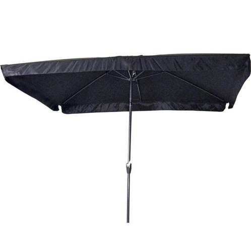 Libra parasol met volant zwart 3x2 m, Huis en Inrichting, Stoelen, Zwart, Nieuw, Ophalen of Verzenden