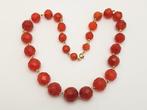 Zilver, Art Deco, Carneool - Halsketting, Antiek en Kunst