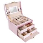 Beautylushh juwelen opbergdoos / sieradendoos roze 17.5 x, Ophalen of Verzenden, Nieuw