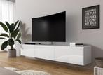 TV-Meubel wit - 180 cm - TV kast, Nieuw, 150 tot 200 cm, Overige materialen, 25 tot 50 cm