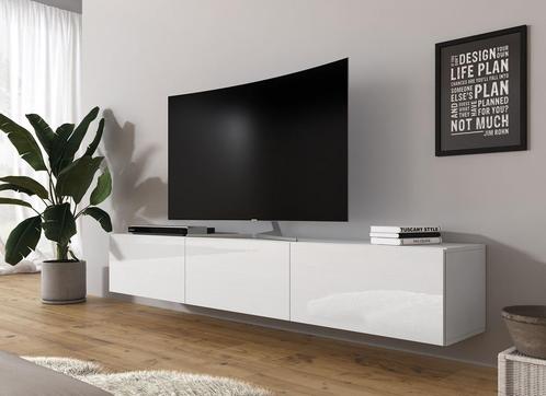 TV-Meubel wit - 180 cm - TV kast, Huis en Inrichting, Kasten | Televisiemeubels, 150 tot 200 cm, 25 tot 50 cm, Nieuw, Overige materialen
