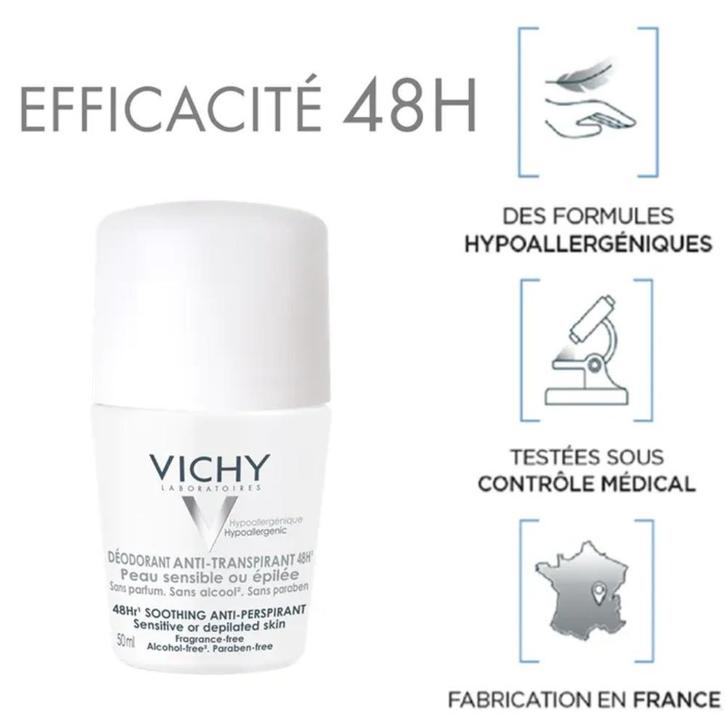 Vichy Anti-Transpirant Deodorant Roller Sensitive Skin -, Sieraden, Tassen en Uiterlijk, Uiterlijk | Gezichtsverzorging, Overige typen