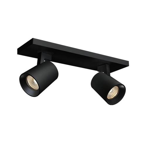 Opbouwspot BWS Merga 2 11.2x9x30.5cm 2-Lichts Zwart, Doe-het-zelf en Verbouw, Sanitair, Bad, Nieuw, Ophalen of Verzenden
