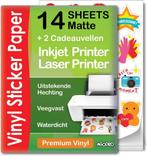 14 Matte Vinyl Stickervellen A4 Printer Paper -, Ophalen of Verzenden, Nieuw, AgoDeo