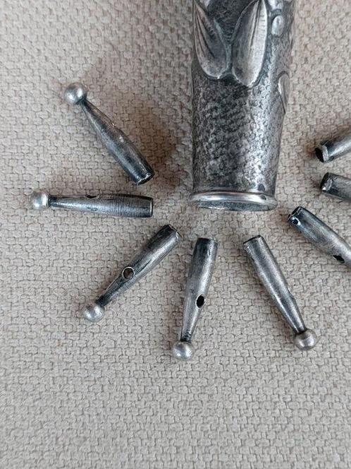Beeldje - Manico e puntali ombrello (9) - .800 zilver, Antiek en Kunst, Antiek | Goud en Zilver