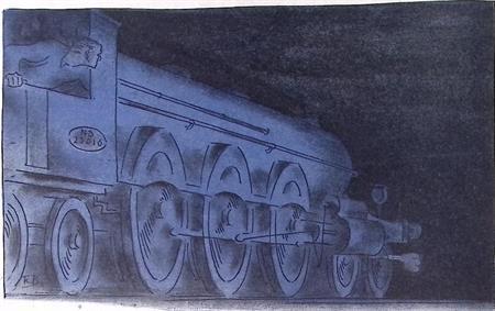 Spotprent over geknepen spoorweg personeel (lijst optie), Antiek en Kunst, Kunst | Litho's en Zeefdrukken, Verzenden