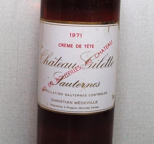 1971 Rare Château Gilette - Crème de tête - Sauternes - 1, Verzamelen, Wijnen