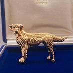 925 zilver. - Broche - Gouden retrievers.