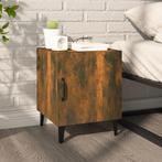 vidaXL Nachtkastje bewerkt hout gerookt eikenkleurig, Minder dan 45 cm, Verzenden, Nieuw, Minder dan 55 cm