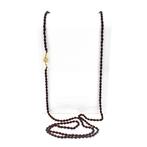 Antieke glaskralen ketting/sautoir met gouden slot, Sieraden, Tassen en Uiterlijk, Kettingen, Ophalen of Verzenden, Gebruikt, Overige kleuren