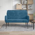 vidaXL Bankje 108x79x79 cm fluweel blauw, Verzenden, Nieuw, Stof, Minder dan 150 cm