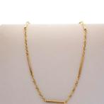 Gouden lange ketting met staafjes | 72 cm (staafjes ketting), Ophalen of Verzenden, Gebruikt, Overige kleuren, Goud