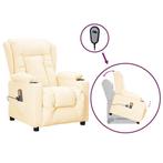 vidaXL Sta-op-massagestoel kunstleer crèmekleurig, Verzenden, Nieuw