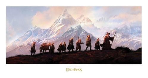 Lord of the Rings Art Print The Fellowship of the Ring: 20th, Verzamelen, Lord of the Rings, Nieuw, Ophalen of Verzenden