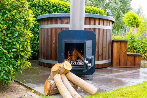 Houtgestookte hottub | houtkachel | incl. bezorgen | Welltub, Tuin en Terras, Bubbelbaden en Hottubs, Vast, Nieuw, Afdekzeil, Filter