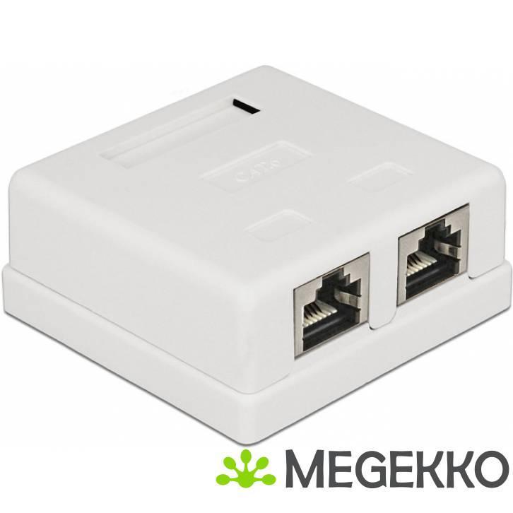 Delock 86269 modulair stopcontact 2 poorten Cat.6, Computers en Software, Pc- en Netwerkkabels, Nieuw, Verzenden