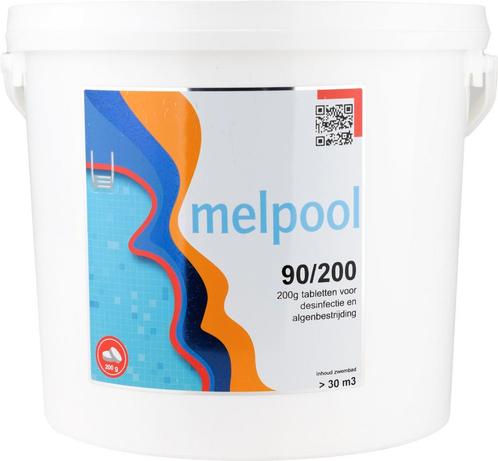 Melpool grote chloortabletten 200 grams 5 kg, Tuin en Terras, Zwembad-toebehoren, Nieuw, Verzenden
