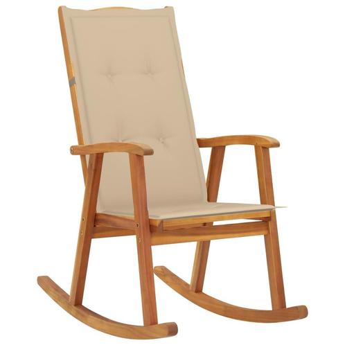 vidaXL Schommelstoel met kussens massief acaciahout, Tuin en Terras, Tuinstoelen, Nieuw, Hout, Verzenden