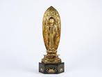 Amitabha Buddha Standing Statue with Gold Lacquer and Base -