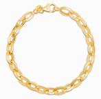 Gouden Ovale Link Schakelarmband, Verzenden, Nieuw, Goud, Goud