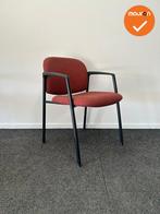 Vergaderstoel - Ahrend 320 - rode stoffering - zwart frame, Vergader- of Presentatieruimte, Ophalen of Verzenden, Gebruikt, Stoel