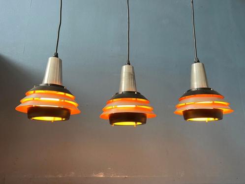 Vintage Orange Space Age Lakro Pendant Lamp - Carl Thore, Huis en Inrichting, Lampen | Hanglampen, Ophalen of Verzenden