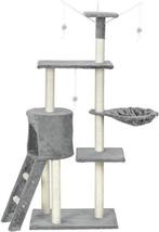 Krabpaal & speelhuis - katten - grijs - 135 cm hoog, Ophalen of Verzenden, Nieuw