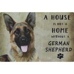 Wandbord - A House Is Not A Home Without A German Shepherd, Dieren en Toebehoren, Honden-accessoires, Nieuw, Ophalen of Verzenden