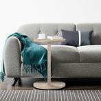Bijzettafel Holeby travertijn verrijdbaar 56x38 cm [en.casa], Huis en Inrichting, Verzenden, Nieuw